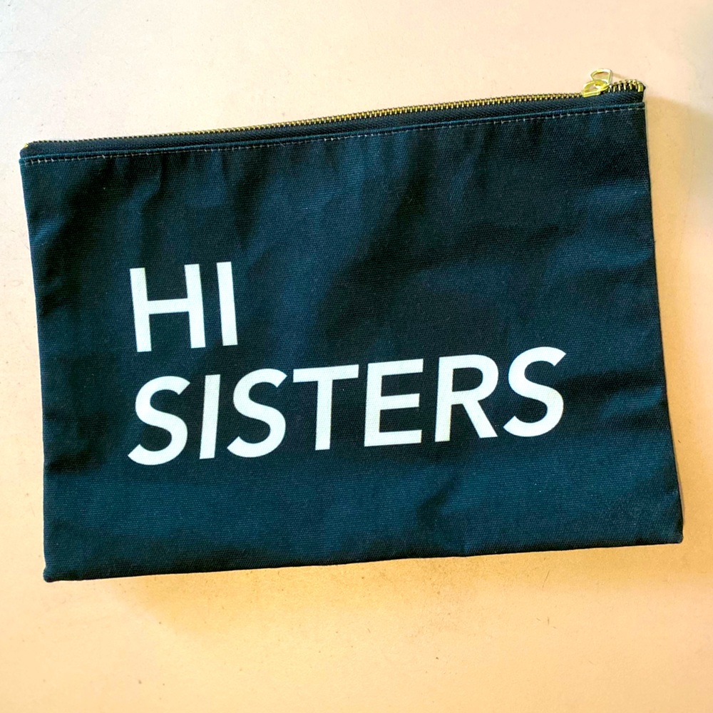 HI SISTERS Zippered Canvas Travel Bag